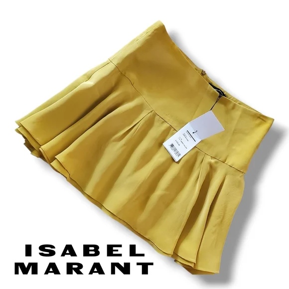 Isabel Marant Amber Yellow Jupe Satchel Mini Skirt - Picture 1 of 11